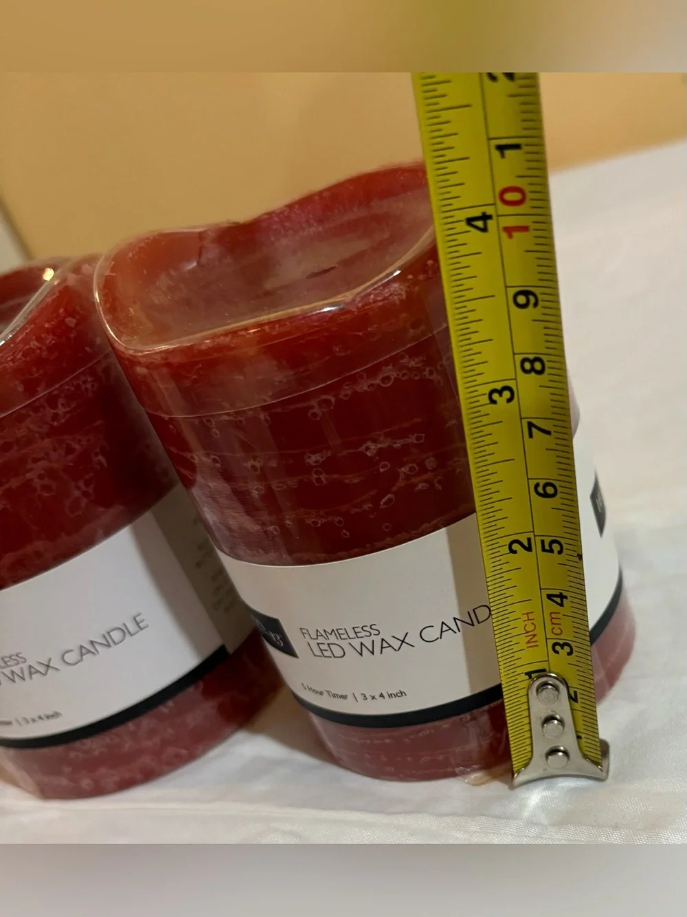 Hudson 43 Red Flameless LED Wax Candle Pair